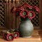 7pcs Artificial Sunflowers Silk Flowers Vintage Burgundy Sunflower Bouquet Fake Floral Stems Fall Wedding Party Home Centerpiece Decoration 17.8 Inch Bulk